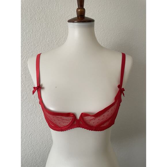 Agent Provocateur Other - Agent Provocateur Bra Ellora Demi Polka Dot Sheer Lingerie